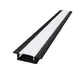 MINI RECESSED ALUMINUM PROFILE BLACK WITH OPAL COVER 2m/pc