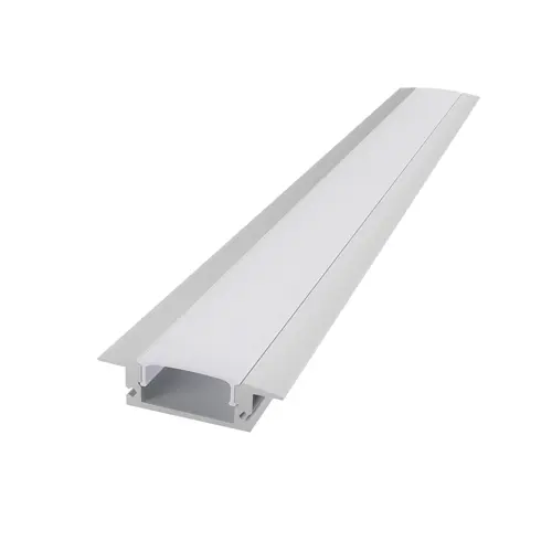 MINI RECESSED ALUMINUM PROFILE WHITE WITH OPAL COVER 2m/pc