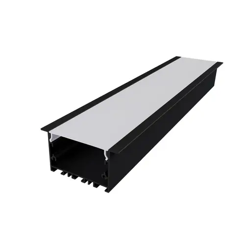 WILA ALUMINUM PROFILE BLACK WITH OPAL COVER 3m/pc