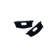 SET OF PLASTIC END CAPS FOR P114N 2PCS WITH HOLE BLACK
