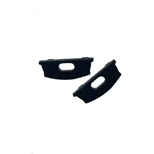SET OF PLASTIC END CAPS FOR P114N 2PCS WITH HOLE BLACK