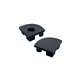 SET OF ΒLACK PLASTIC END CAPS FOR P161 1PC WITH HOLE & 1 PC WITHOUT HOLE