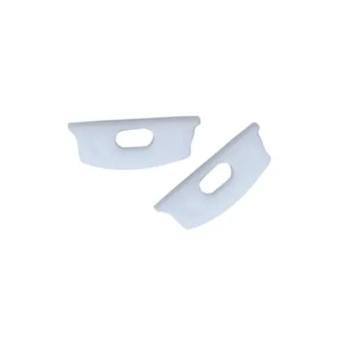 SET OF  PLASTIC END CAPS FOR P114N 2PCS WITH HOLE WHITE