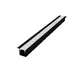 LESTE RECESSED ALUMINUM PROFILE P160U BLACK WITH OPAL PC DIFFUSER 2m/pc