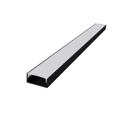 NORM ALUMINUM PROFILE BLACK WITH OPAL COVER 2m/pc