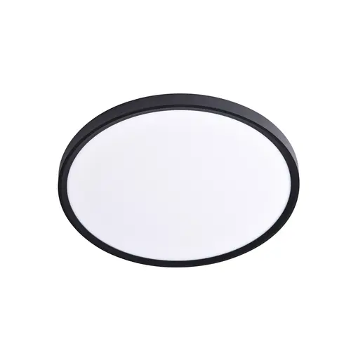 LED CEILING LIGHT BLACK ROUND 170 - 265V AC 40W 3CCT 4000LM Ra80 Φ500x27mm