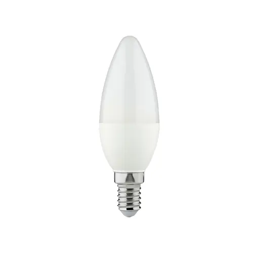 LED SMD C35 2,5W 6500K 240° 198-250V AC 250LM RA80 1xE14 2YEARS OPAL 35x102mm