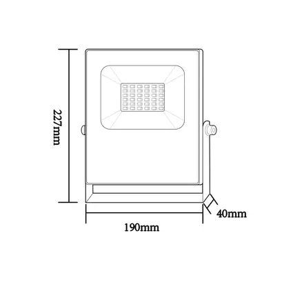 ЧЕРНА ЛЕД  SMD ПРОЖЕКТОРНА ЛАМПА IP66 30W RGBW 230V
