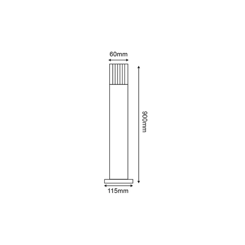 NETTO POLE 90CM CLEAR 2W LED 3000K 230V GREY - изображение 2