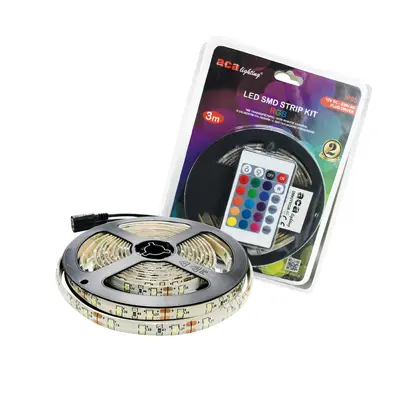 ЛЕД СМД ЛЕНТА КИТ 3M IP65 RGB  С РЕМОНТЕН КОНТРОЛ & 12V ДС ЩЕПСЕЛЕН ДРАИВЕР