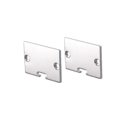 КОМПЛЕКТ ЗА БЯЛ ПЛАСТМАСОВИ КРАИНИ КАПАЧКИ ЗА  P117, 1PC С ДУПКА & 1PC БЕЗ ДУПКА