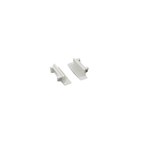 КОМПЛЕКТ ЗА БЯЛ ПЛАСТМАСОВИ КРАИНИ КАПАЧКИ ЗА  P119, 1PC С ДУПКА & 1PC БЕЗ ДУПКА