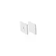 SET OF WHITE PLASTIC END CAPS FOR PROFILE P132, 1 WITHOUT HOLE & 1 WITH HOLE