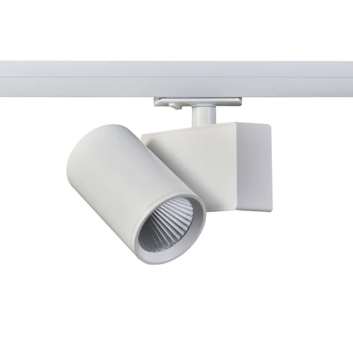 БЯЛ LED РЕЛСОВ ПРОЖЕКТОР 20W 3000K 1-ФАЗА 38° 2000LM 230V AC Ra80