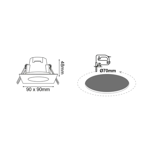 LED СПОТ IP65 БЯЛ КВАДРАТЕН 5W 4.000K 230V AC 410Lm 120° Ra80 - изображение 2