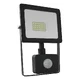 BLACK SENSOR LED SMD FLOOD LUMINAIRE IP66 20W 4000K 1700Lm 230V RA80