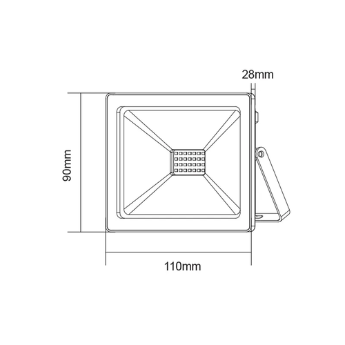 ЧЕРЕН LED SMD ПРОЖЕКТОР IP66 20W ЗЕЛЕН 230V - изображение 2