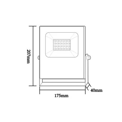 ЧЕРНА ЛЕД  SMD ПРОЖЕКТОРНА ЛАМПА IP66 20W RGBW 230V