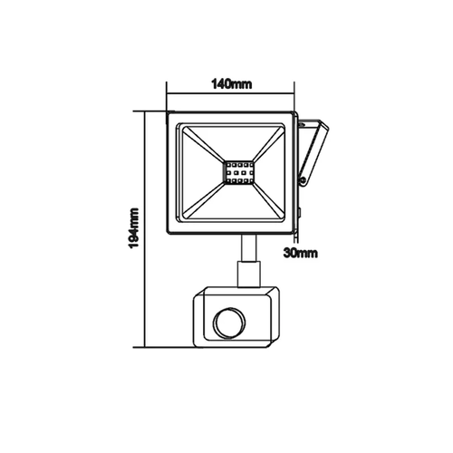 БЯЛА СЕНЗОР ЛЕД  SMD ПРОЖЕКТОРНА ЛАМПА IP66 30W 4000K 2550Lm 230V RA80 - изображение 2