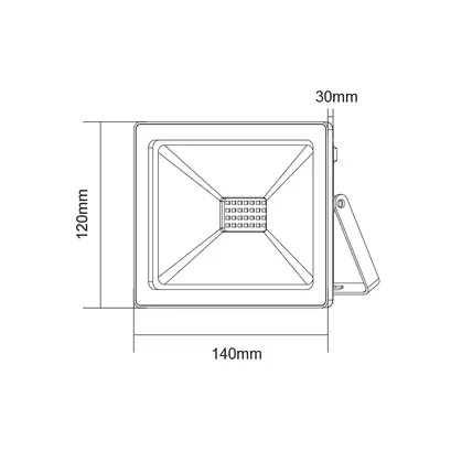 ЧЕРЕН LED SMD ПРОЖЕКТОР IP66 30W ЗЕЛЕН 230V
