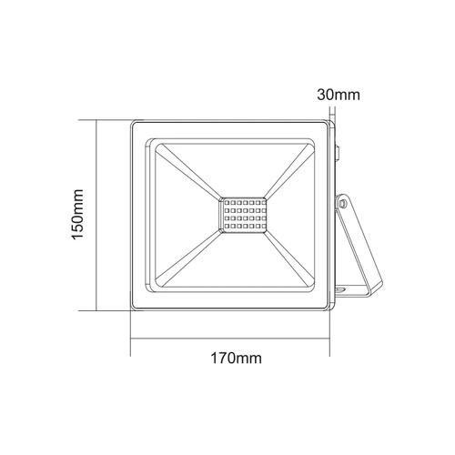 BLACK LED SMD FLOOD LUMINAIRE IP66 50W GREEN 230V - изображение 2