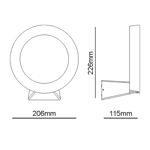 ^LED SMD СТЕННО ОСВЕТИТЕЛНО ТЯЛО 8W 220LM 110° 230V AC 3.000K ТЪМНО СИВО CRI80 IP54 30.000HRS - изображение 3