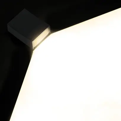 ^LED HP СТЕННО ОСВЕТИТЕЛНО ТЯЛО 3W 110LM 89° 230V AC 3.000K ТЪМНО СИВО CRI80 IP65 30.000HRS