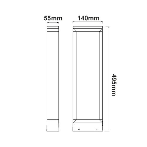 ^LED COB СТЪЛБОВО ОСВЕТИТЕЛНО ТЯЛО 8W 180LM 90° 230V AC 3.000K ТЪМНО СИВО CRI80 IP54 30.000HRS - изображение 3