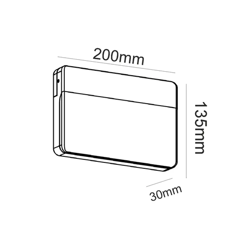 ^LED SMD СТЕННО ОСВЕТИТЕЛНО ТЯЛО 13W 650LM 120° 230V AC 3.000K ТЪМНО СИВО CRI80 IP65 30.000HRS - изображение 3