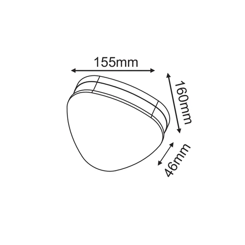 ^LED SMD СТЕННО ОСВЕТИТЕЛНО ТЯЛО 10W 320LM 68° 230V AC 3.000K ТЪМНО СИВО CRI80 IP65 30.000HRS - изображение 3