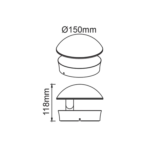 ^LED SMD СТЕННО ОСВЕТИТЕЛНО ТЯЛО 13W 480LM 100° 230V AC 3.000K ТЪМНО СИВО CRI80 IP54 30.000HRS - изображение 3