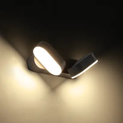 ^LED SMD СТЕННО ОСВЕТИТЕЛНО ТЯЛО 13W 630LM 100° 230V AC 3.000K ТЪМНО СИВО CRI80 IP54 30.000HRS