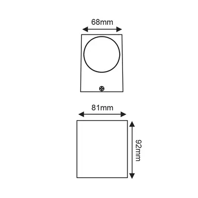 ^LED HP СТЕННО ОСВЕТИТЕЛНО ТЯЛО 4W 230LM 40° 230V AC 3.000K МАТОВО БЯЛО CRI80 IP65 30.000HRS