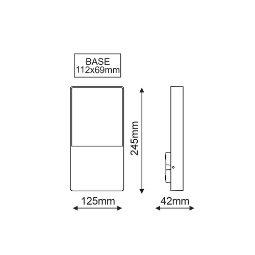 ^LED SMD СТЕННО ОСВЕТИТЕЛНО ТЯЛО 4W 240LM 120° 230V AC 3.000K ТЪМНО СИВО CRI80 IP54 30.000HRS - изображение 3