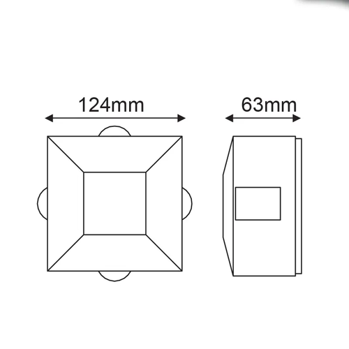 ^LED HP WALL LUMINAIRE 5W 170LM 15° 230V AC 3.000K DARK GREY CRI80 IP54 30.000HRS - изображение 3
