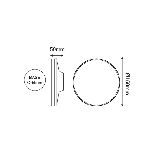 ^LED SMD СТЕННО ОСВЕТИТЕЛНО ТЯЛО 8W 450LM 110° 230V AC 3.000K ТЪМНО СИВО CRI80 IP54 30.000HRS - изображение 3