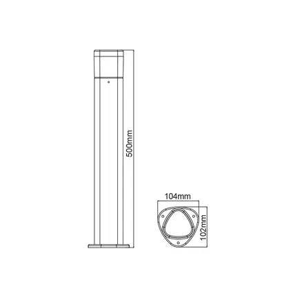 ^LED SMD POST LUMINAIRE 7W 410LM 340° 230V AC 3.000K DARK GREY CRI80 IP54 30.000HRS