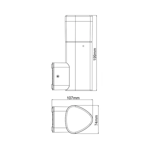 ^LED SMD WALL LUMINAIRE 7W 410LM 340° 230V AC 3.000K DARK GREY CRI80 IP54 30.000HRS - изображение 2