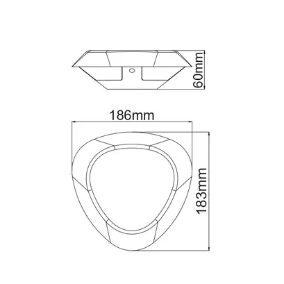 ^LED SMD WALL LUMINAIRE 7W 520LM 330° 230V AC 3.000K DARK GREY CRI80 IP54 30.000HRS