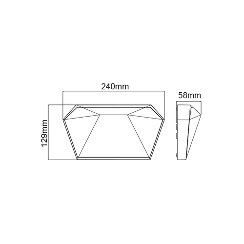 ^LED SMD WALL LUMINAIRE 10W 400LM 120° 230V AC 3.000K DARK GREY CRI80 IP65 30.000HRS - изображение 2