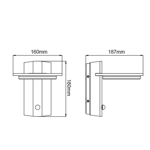 ^LED SMD СТЕННО СЕНЗОРНО ОСВЕТИТЕЛНО ТЯЛО 7W 440LM 145° 230V AC 3.000K ТЪМНО СИВО CRI80 IP54 30.000HRS - изображение 3