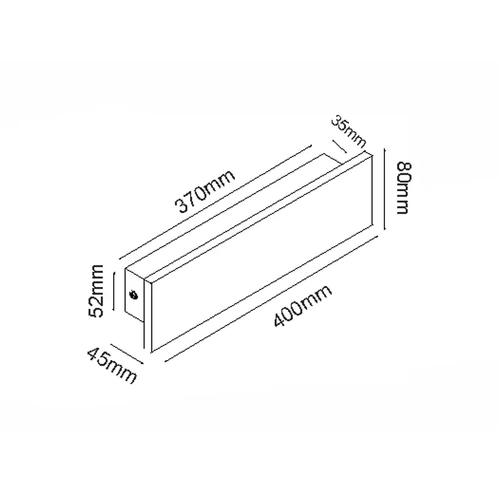 ^LINEAR WALL LED SMD LUMINAIRE 12W 660LM 230V AC 3000K RA80 IP65 30.000HRS BLACK CEMENT - изображение 2
