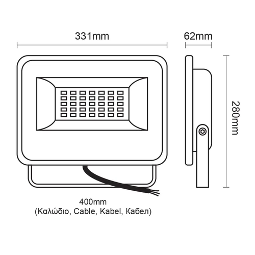 ЧЕРЕН LED SMD ПРОЖЕКТОР IP66 150W 3000K 15000Lm 230V AC RA80 - изображение 2