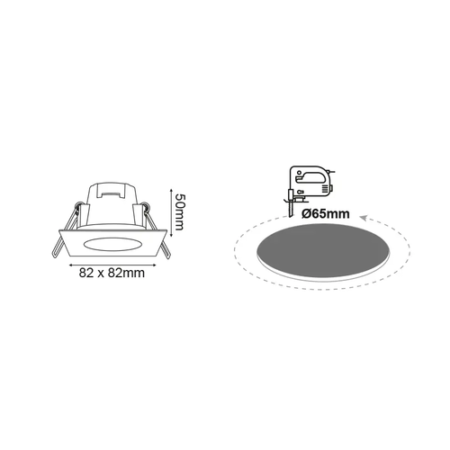ЛЕД СПОТ IP65 КВАДРАТЕН  5W 3.000K 230V AC 400Lm 120° Ra80 - изображение 2