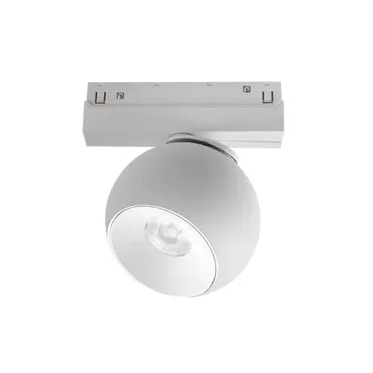 МАТОВ БЯЛ МАГНИТЕН СПОТ 48V DC 12W 3000K 1000LM 36° OSRAM RA90 Φ100*134MM