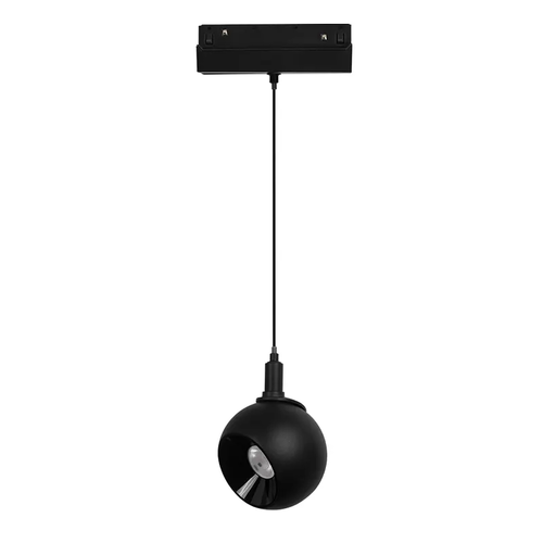 MATTE BLACK MAGNETIC PENDANT LUMINAIRE 48V DC 12W 4000K 1050LM 36° OSRAM RA90 Φ100*134MM