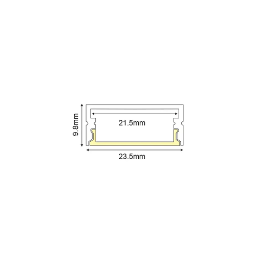 NORM ALUMINUM PROFILE WITH OPAL COVER 2m/pc - изображение 2