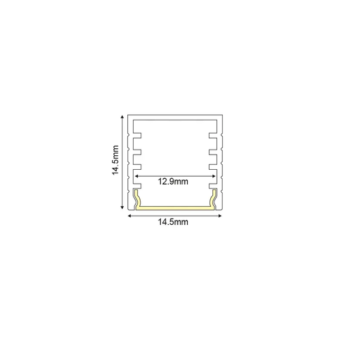 DEP ALUMINUM PROFILE WITH OPAL COVER 2m/pc - изображение 2