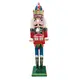 ^ WOODEN NUTCRACKER KING BLUE & RED WITH CALENDAR H30CM