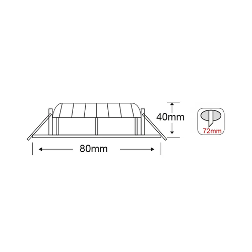 NETTO КВАДРАТЕН N.MAT ПОДВИЖЕН LED СПОТ 6W 3000K 410Lm COB 230V 60° Ra80